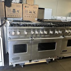 Viking 48”Wide Gas Range Stove In Stainless Steel With 8 burners 