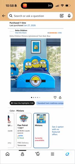 Delta Children Minions Bed frame