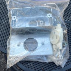 electrical box and plug. 