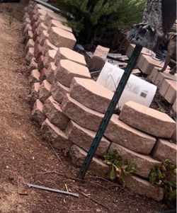 Tan concrete blocks