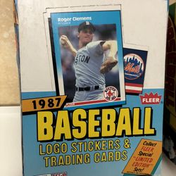 1987 FLEER Baseball Wax Box 36 Sealed Packs
