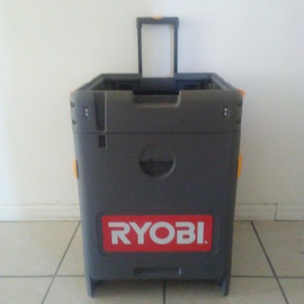 Ryobi 18.0 v Cordless "Six Pack" SPC18 tool kit on wheels