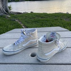Van's Skate Sk8-hi Shoes Canvas/classic White High Top Skateboard