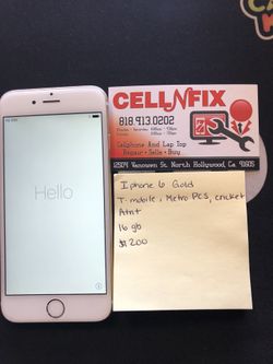 iPhone 6 gold 16gb unlocked t-mobile metro pcs at&t cricket