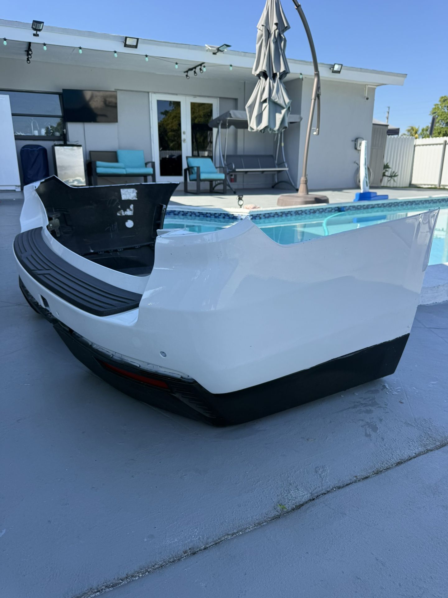 Rear Bumper Cover for 2021-2024 Chevy Suburban GMC Yukon XL w/ Park and lower cover +reflector+pad