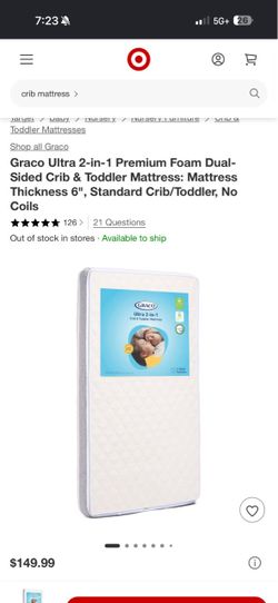 Mattress todler graco