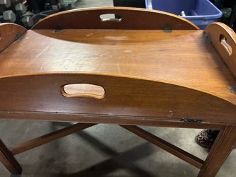 Ethan Allen Butlers Tray Coffee Table, Solid Wood
