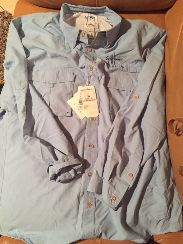 Guy Harvey Men's Sky Blue Grand Slam Long Sleeve Shirt