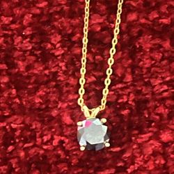 New Moissanite 2.0 Carat Black/Gold Necklace