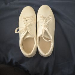 White Flat Sneakers