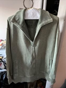 American Eagle Oversized Seriously Lived-In Split Neck Sweatshirt  XS