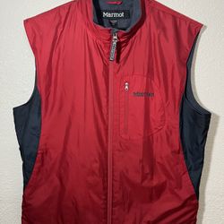 Marmot Windproof Vest - Versatile Red & Black Adventure Gear, Size XL