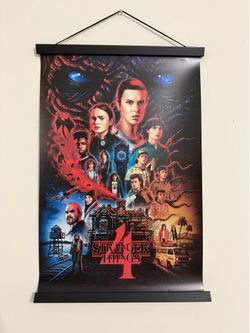 Stranger Things Poster w/ Hanger