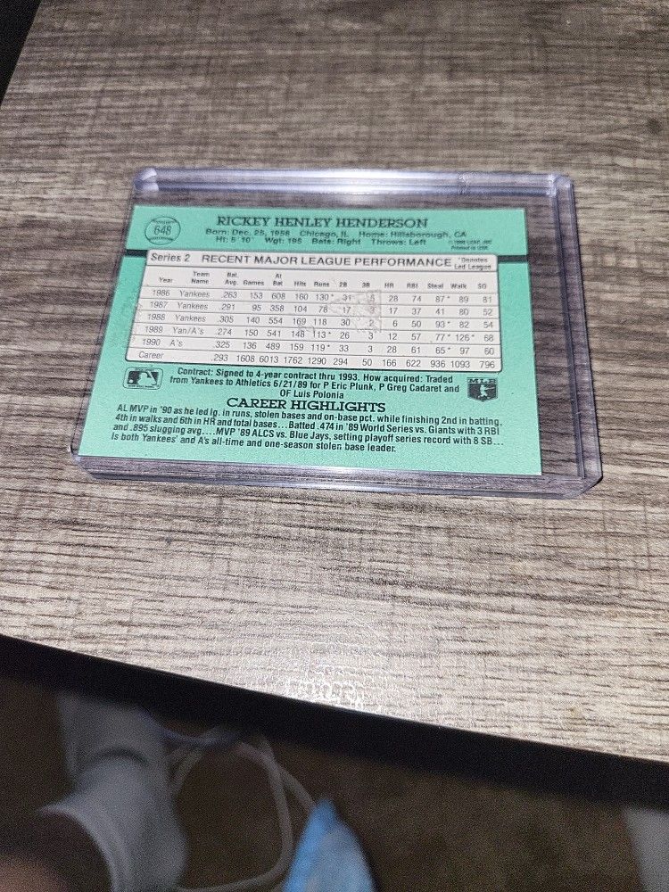 Rickey Henderson Rookie Card for Sale in Burleson, TX - OfferUp