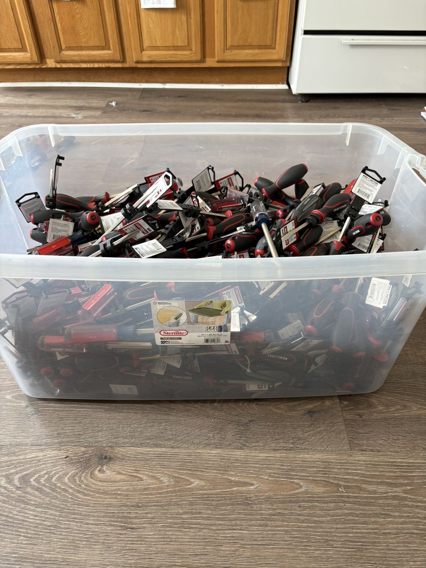 Large Box Full Of Craftsman’s Flatheads And Phillips