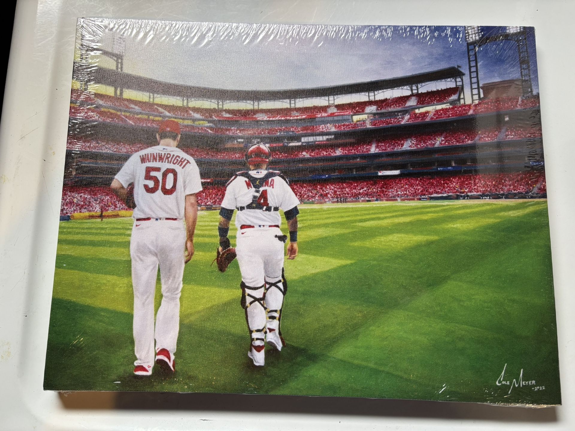 Molina and Wainwright SGA St Louis Cardinals Sealed Canvas Print 10/2/2022