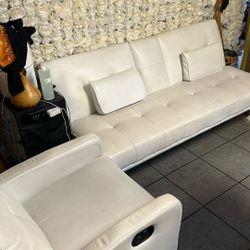 Abbigale 65.8'' Faux Leather Reclining Sleeper Sofa