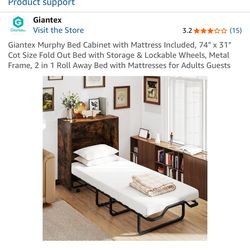 Murphy bed cabinet industrial style