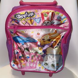 SHOPKINS Mini Backpack With Wheels. Rose