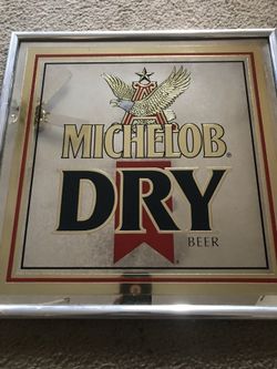 Michelob dry beer sign/Mirror 19x19 inches
