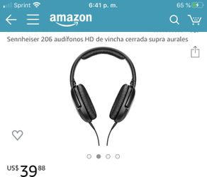 Sennheiser 206 audífonos HD de vincha cerrada supra aurales
