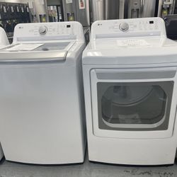 LG Mega Capacity Top Load Washer And Dryer Set