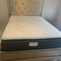 Queen Bed With LED Lights (Pillow Top Mattress And Box Spring Included)