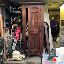 Wood Storage Armoire