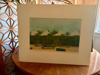 Pool Scene - Jennifer Pogats-Meltzer Signed Hand-Colored Photograph – 10x14 / 16x20 Matted