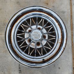 Vintage Cragar Star Wire Spoke 15" Wheel 5 Lug Chrome 15x7" Rim
