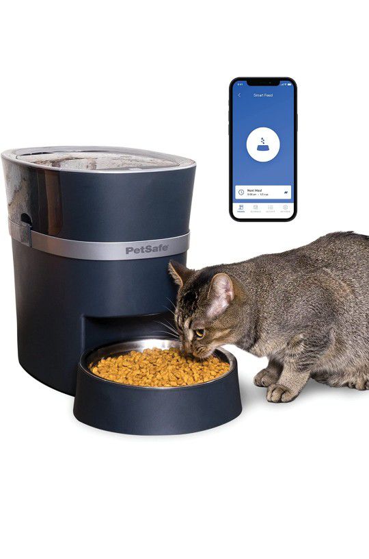 PetSafe Smart Feed Automatic Pet Feeder for Cat and Dogs - Optional 2 Meal Splitter - Wi-Fi Enabled for iPhone and Android Devices 