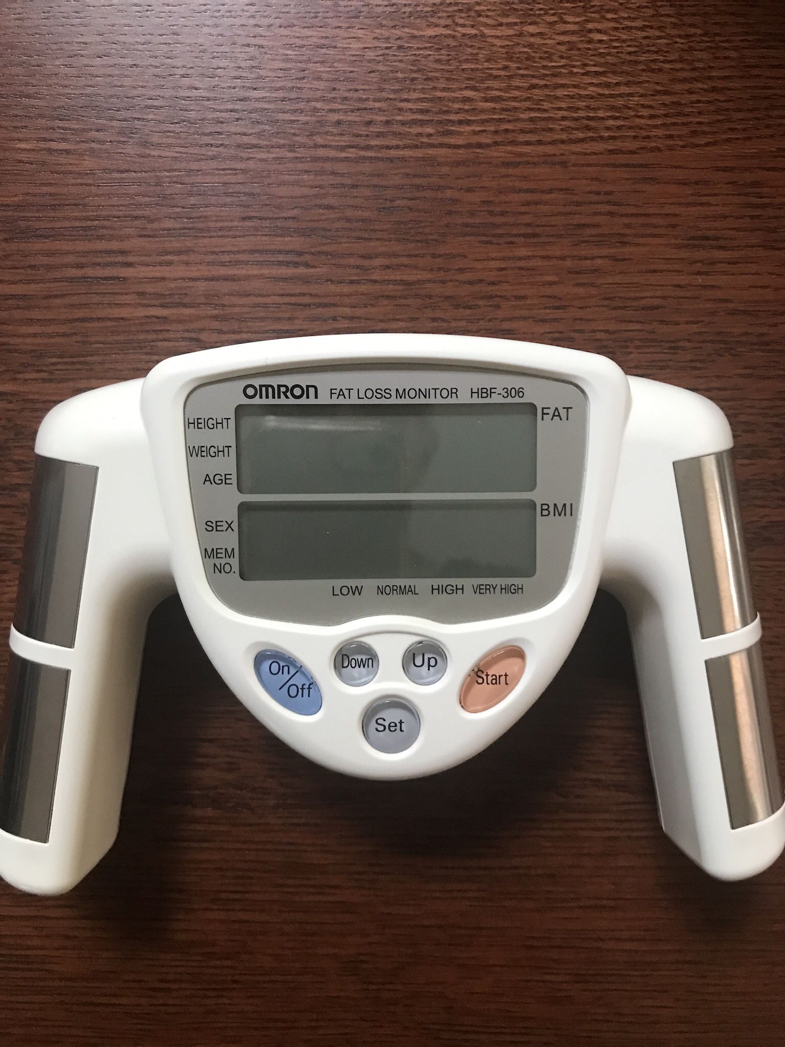 Omron HBF 306 Hand Held Body Fat Monitor