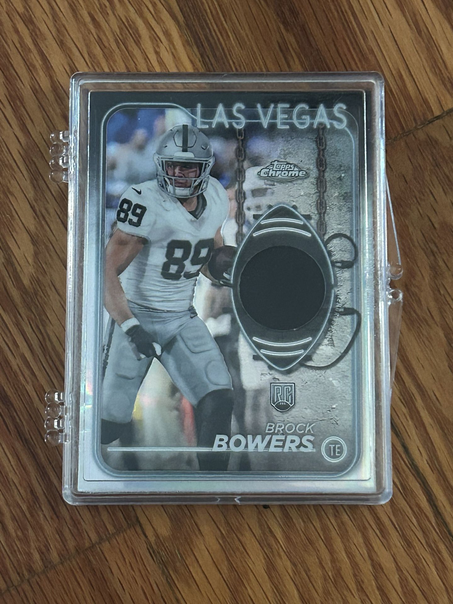 Brock Bowers Topps chrome 2024 Rookie Relic Card Player Worn Patch Refractor #CRR-BB