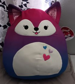 Squishmallow 16" Syana The Pink To Purple  Ombre Fox Plush Toy Year 2021.