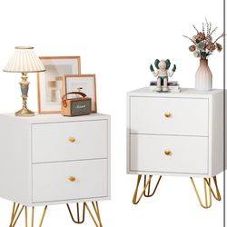 ❤️‍🔥 Set of 2 white bedside tables