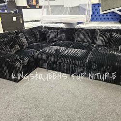 New Black Sectional 