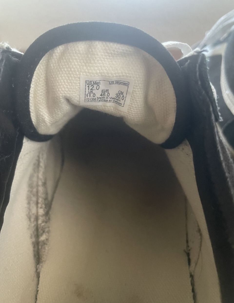 Mens Old Skool Vans Black Gum Size 12