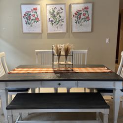 Distressed Farmhouse Dining Table 