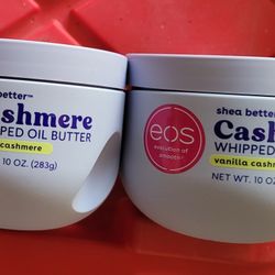 2 Pack EOS Cashmere Whipped 0il Body Butter,
Vanilla Cashmere 72 Hour Weightless
Moisture For Dry Skin, Rich Formula &Deep Hydration, Body Care, 10 oz