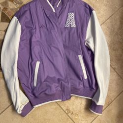 Adidas Varsity Violet Fusion ALL SZN LOGOMANIA COLLEGIATE JACKET Size L