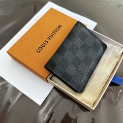 LOUIS VUITTON #5 Organizer Poche Damier Graphite Pass Case N63143 Gray Wallet