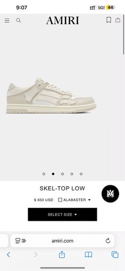 Amiri Skel-Top Low. Size 12