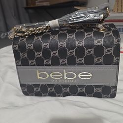 BeBe- Serena Monogram/ Cross Strap Shoulder Bag