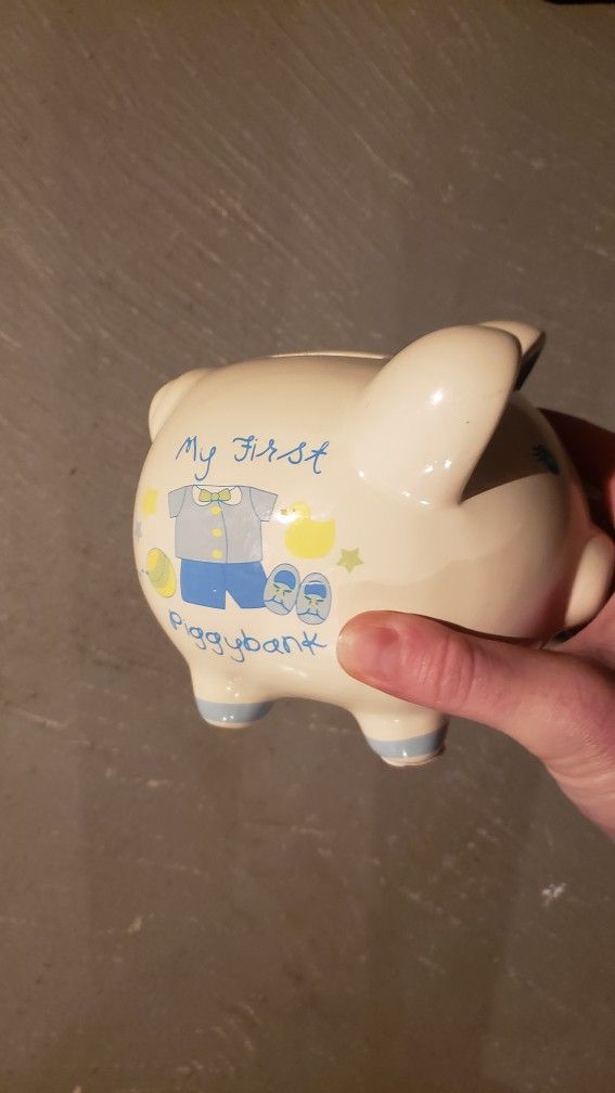 Babies First Piggy Bank And Bible