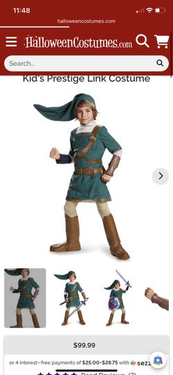 Zelda Deluxe Boys Costume Size, Medium 