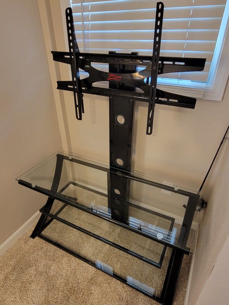 TV Entertainment Stand  3 Level GLASS 