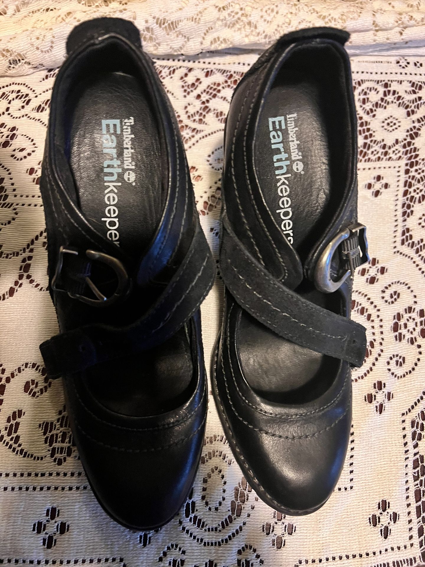 Women Timberland Earth Keepers Genuine Leather Heels Size 8