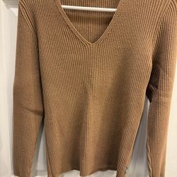 Original Burberry Ribbed V Neck Sweater 