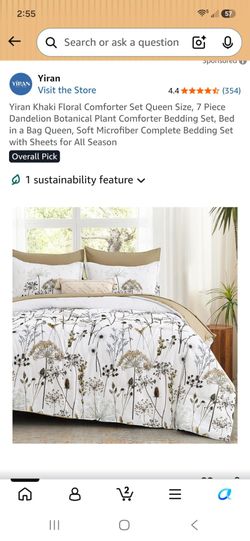 7 piece queen comforter set, brand new in vacuum sealed plastic