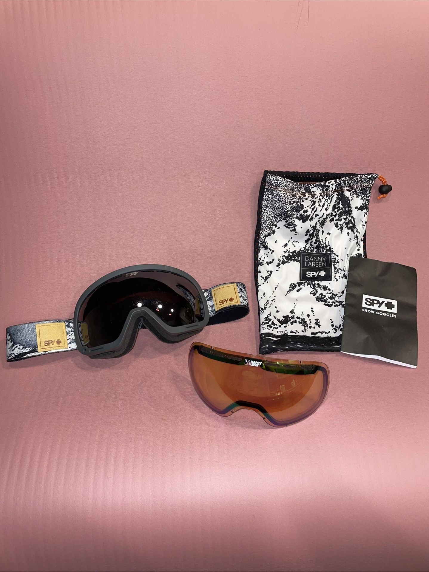 Spy+ Danny Larsen Snow Goggles 2 Piece Set With Storage Bag And Guide
